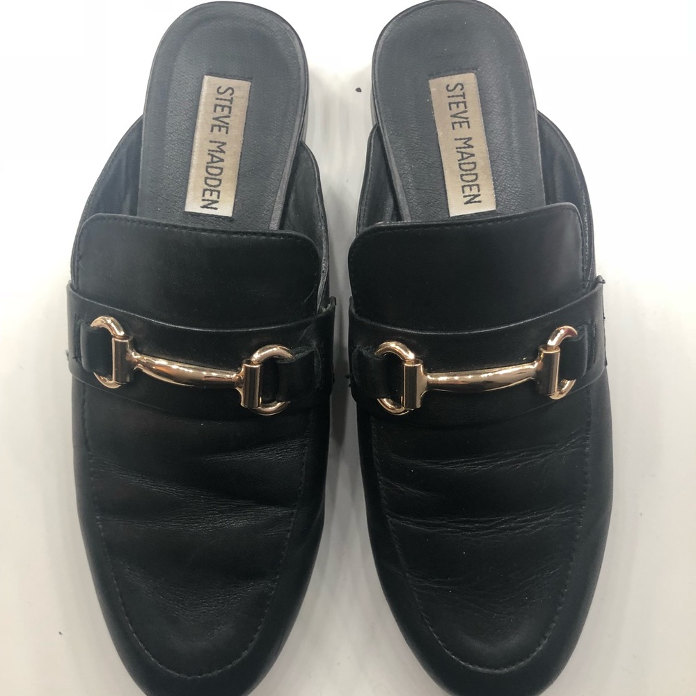 Steve Madden kandi black mules